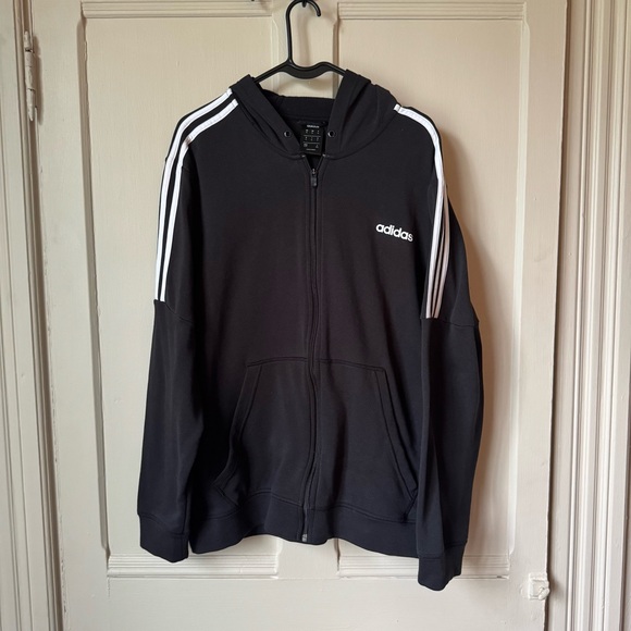 adidas Other - Adidas Black and White Zip-Up Hoodie